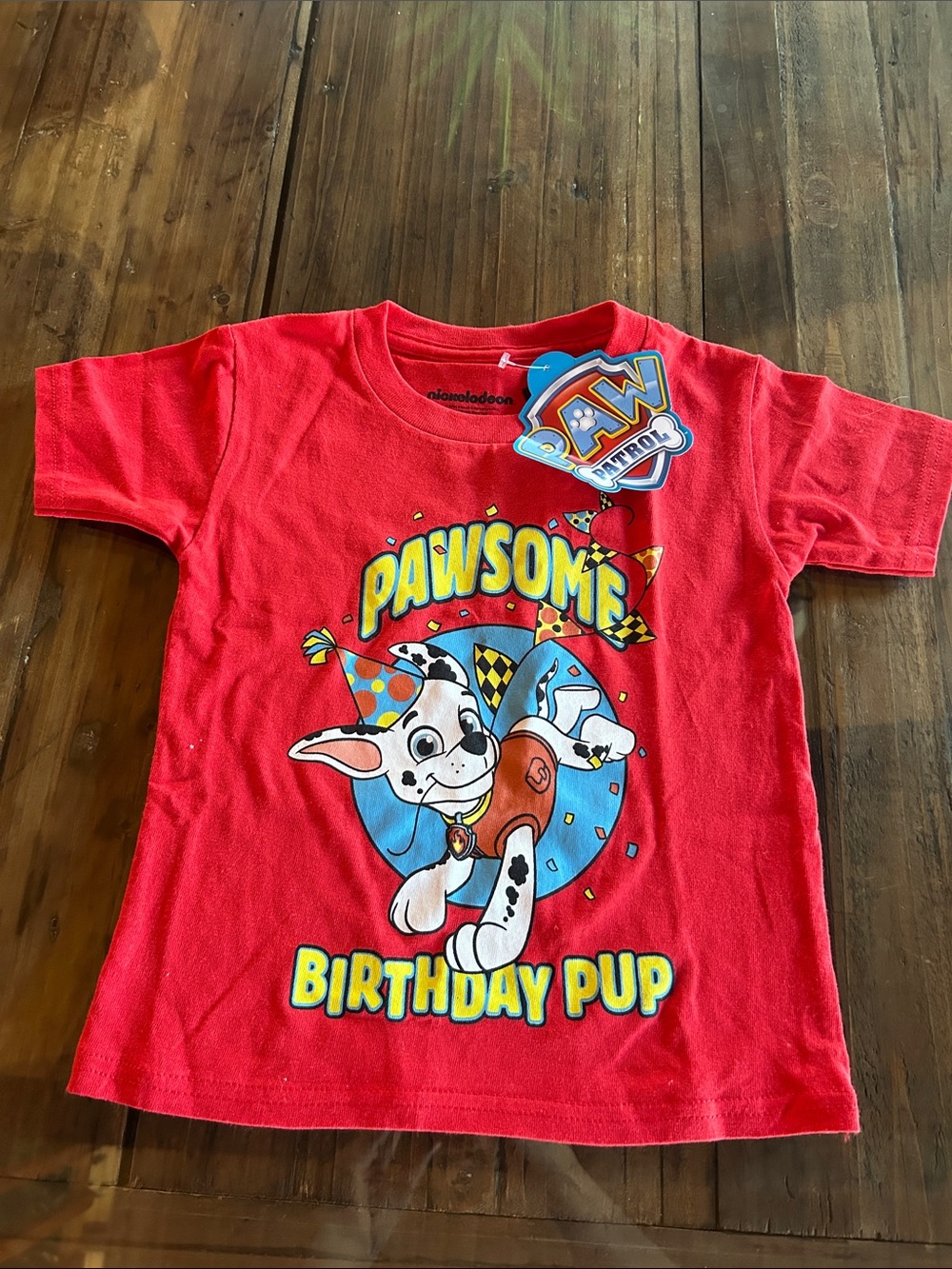 Nickelodeon Red 'Pawsome' Birthday Pup Tee